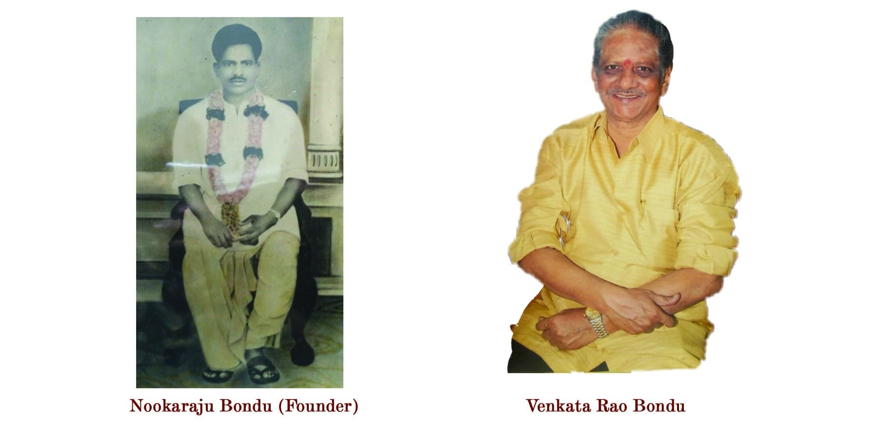 Founder Sri Bondu NookaRaju and Venkata Rao Bondu